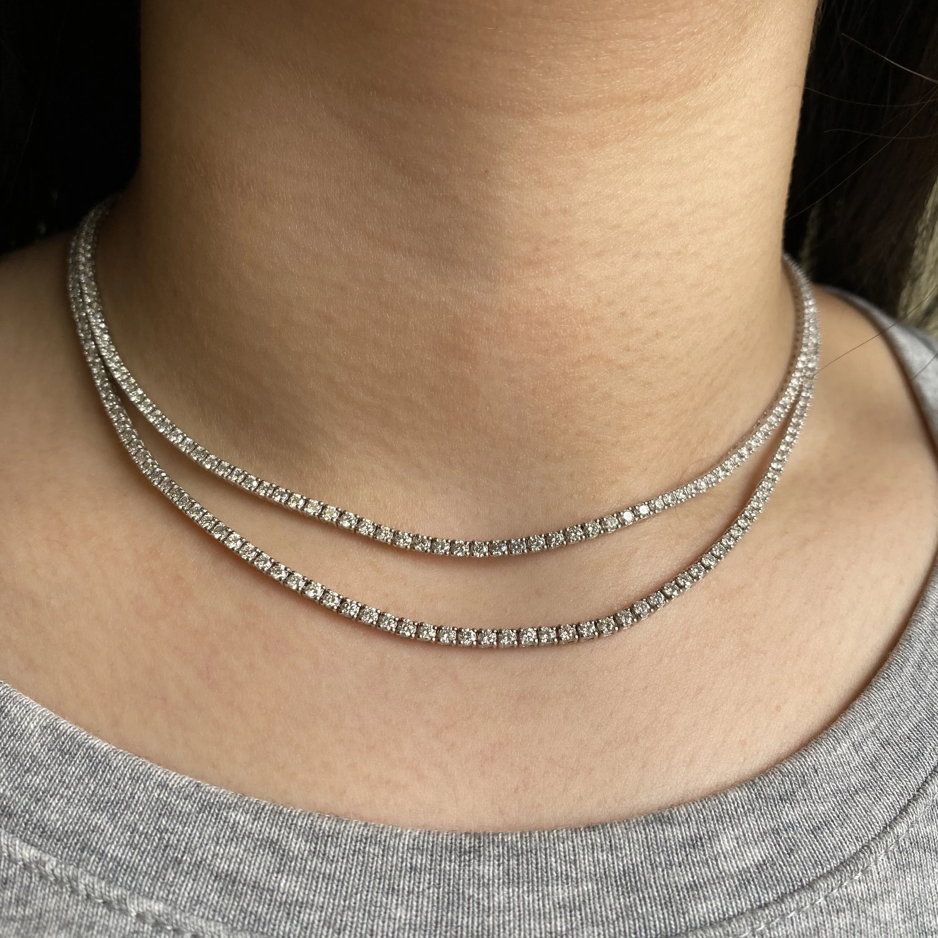5.15ct Diamond Statement Tennis Necklace