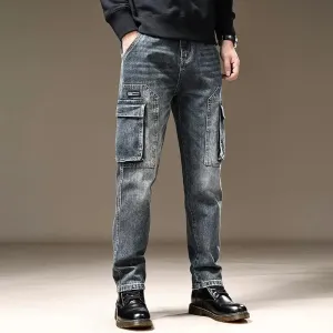American Fashion High Street Loose Straight Cargo Jeans