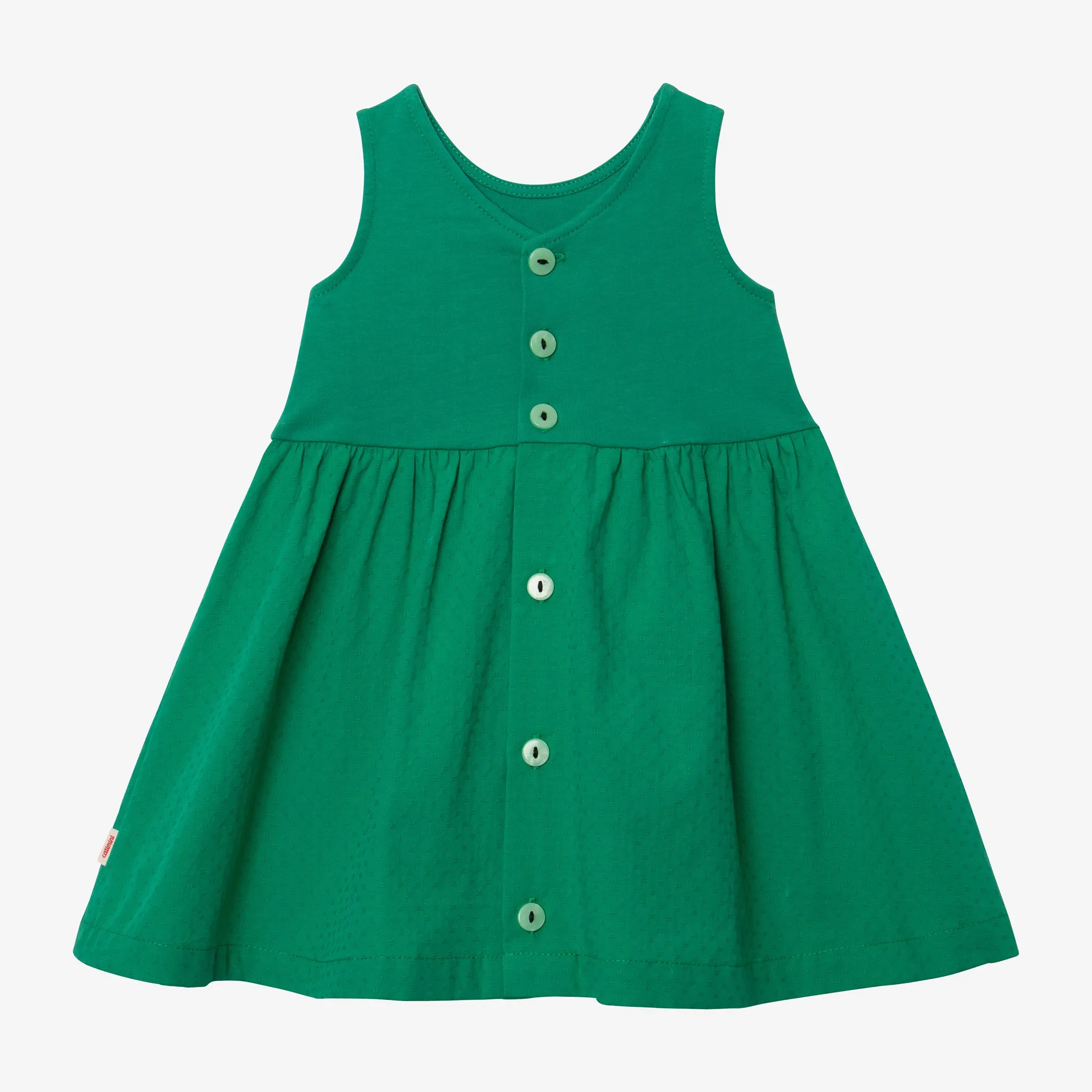 Baby girls' green overall dress
