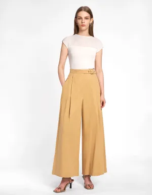 Belted Wide Leg Trousers