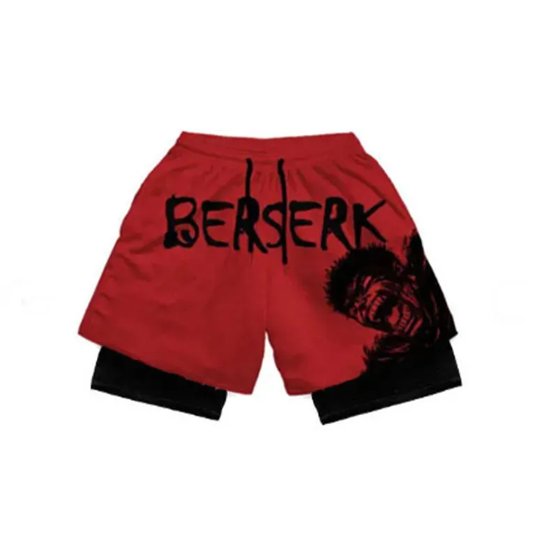 Berserk Blood Red Quick Dry Premium Mesh Workout Shorts