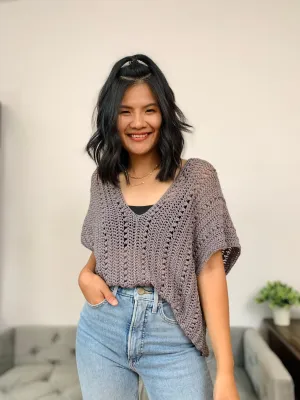 Crochet pattern: crochet summer top pattern PDF file and video tutorial for us women&#39;s sizes XS - XXL, crochet summer blouse, crochet top