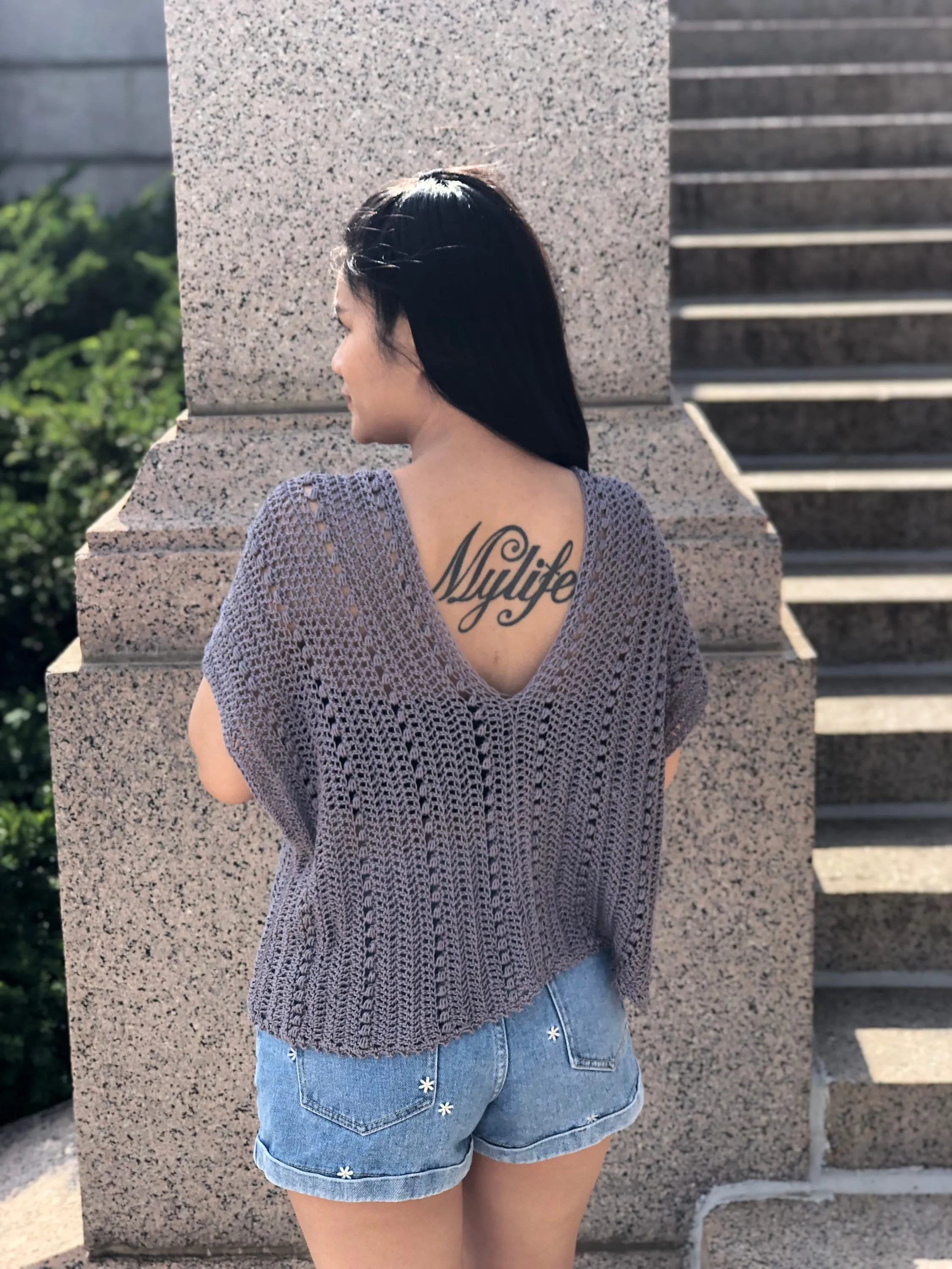 Crochet pattern: crochet summer top pattern PDF file and video tutorial for us women&#39;s sizes XS - XXL, crochet summer blouse, crochet top