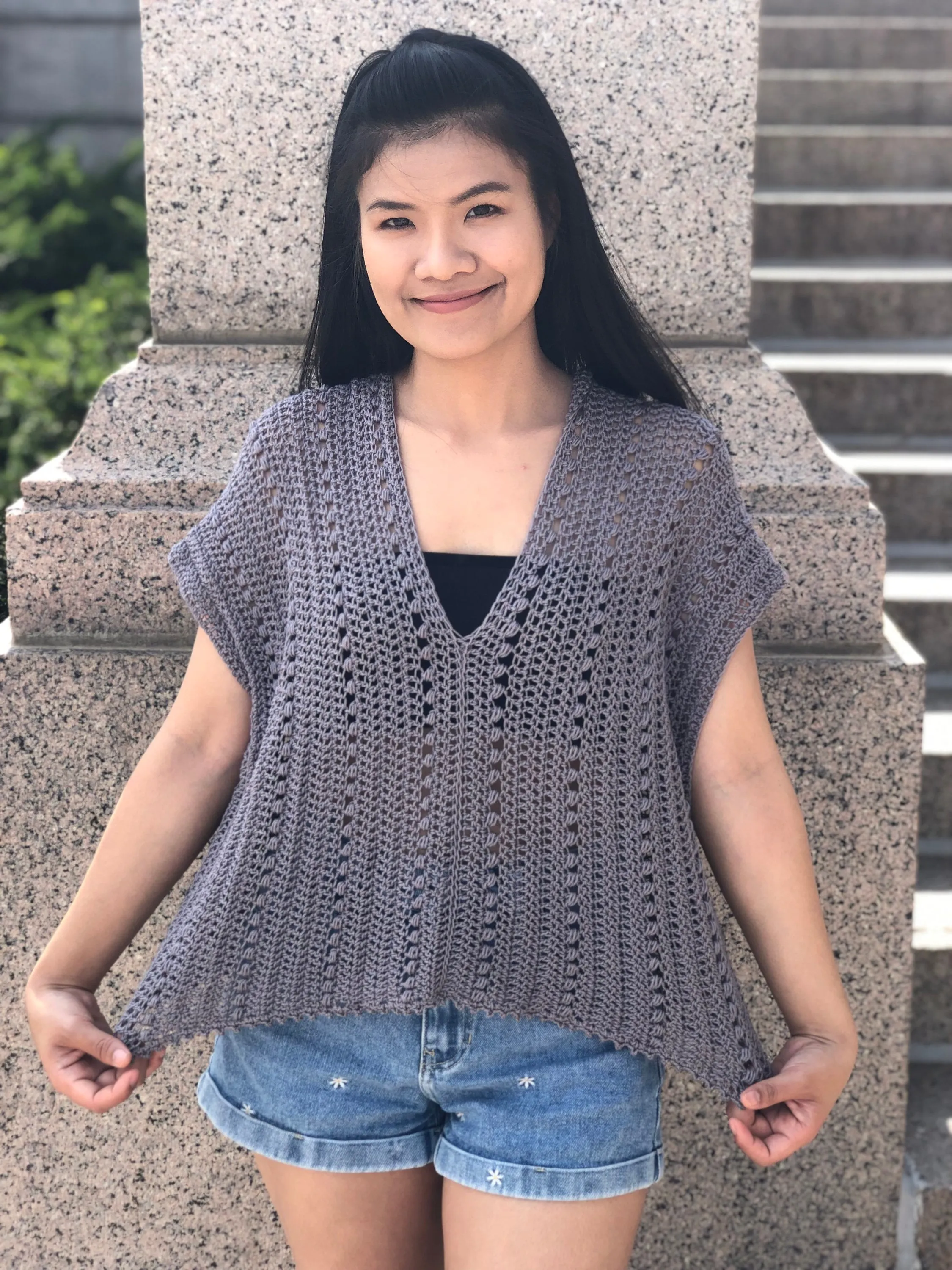 Crochet pattern: crochet summer top pattern PDF file and video tutorial for us women&#39;s sizes XS - XXL, crochet summer blouse, crochet top