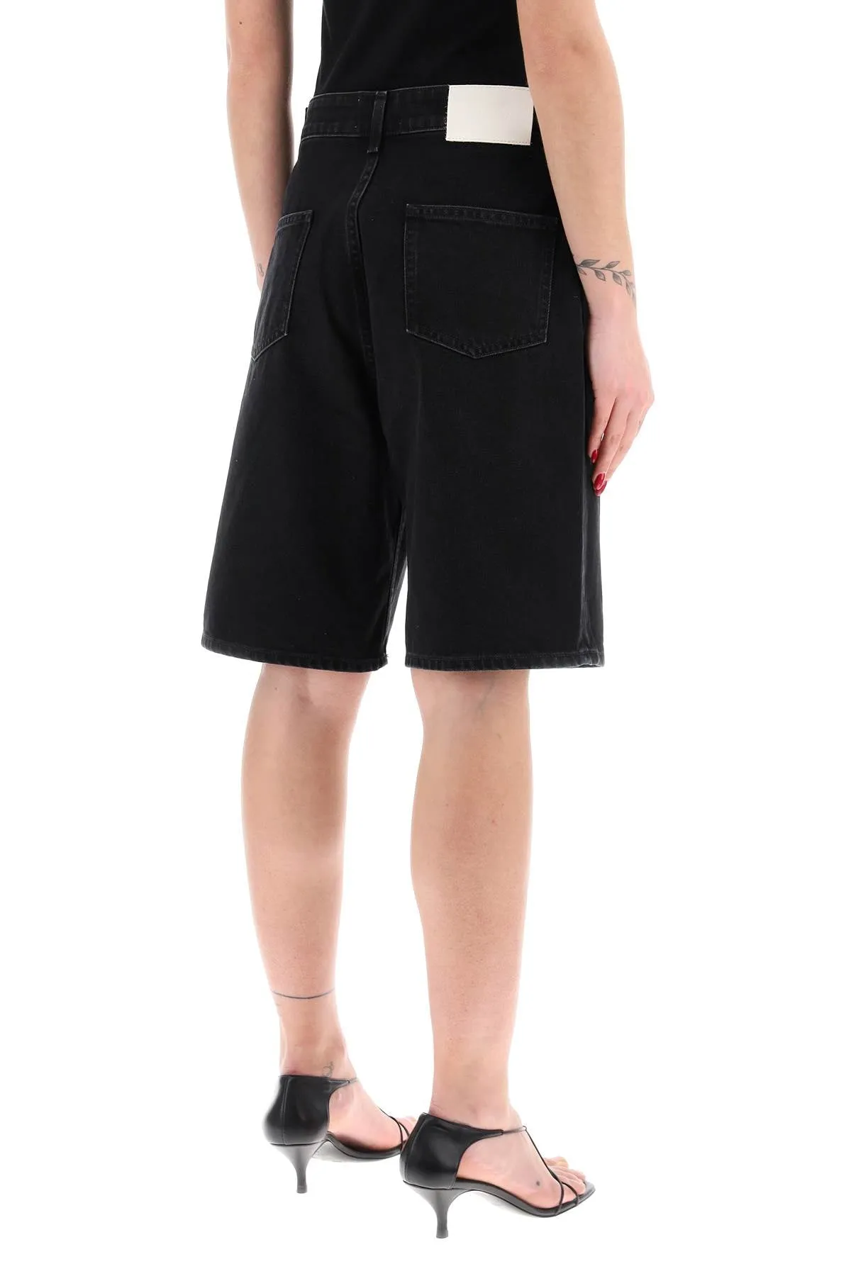 denim bermuda shorts for