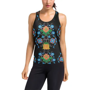 Floral Beadwork Four Mothers Women's Racerback Tank Top