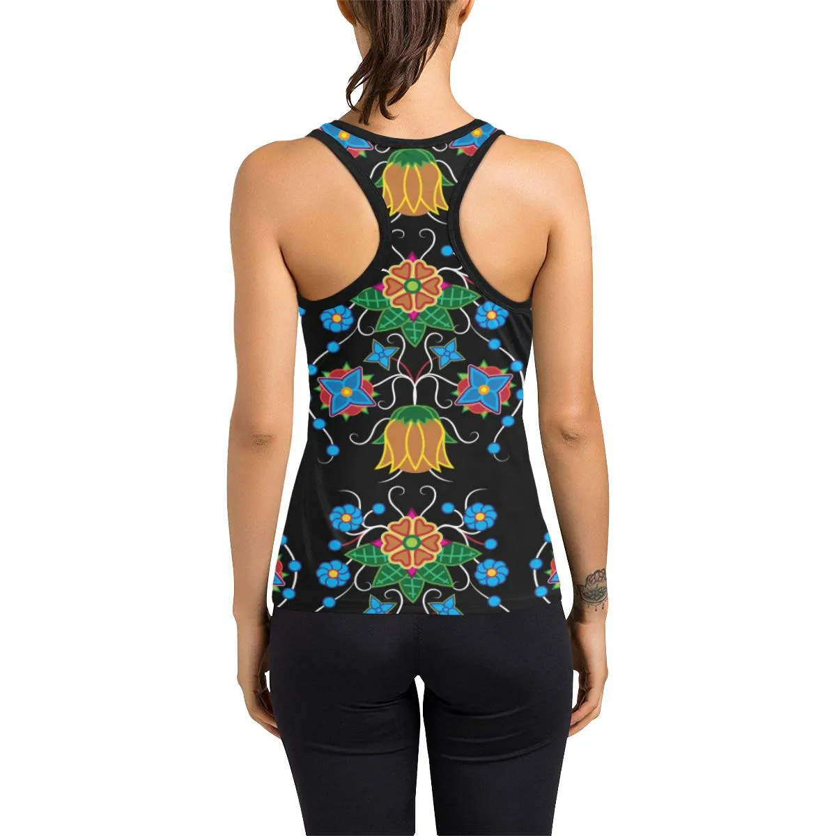Floral Beadwork Four Mothers Women's Racerback Tank Top