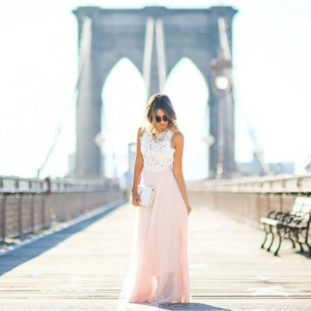 Gabriella - Lace and Chiffon Bustier Dress