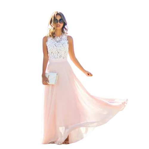 Gabriella - Lace and Chiffon Bustier Dress