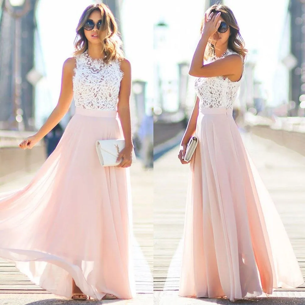 Gabriella - Lace and Chiffon Bustier Dress