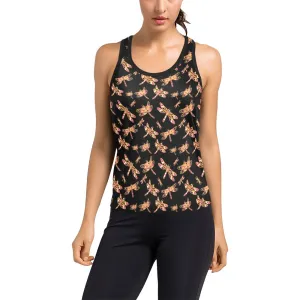 Gathering Yellow Black Women's Racerback Tank Top