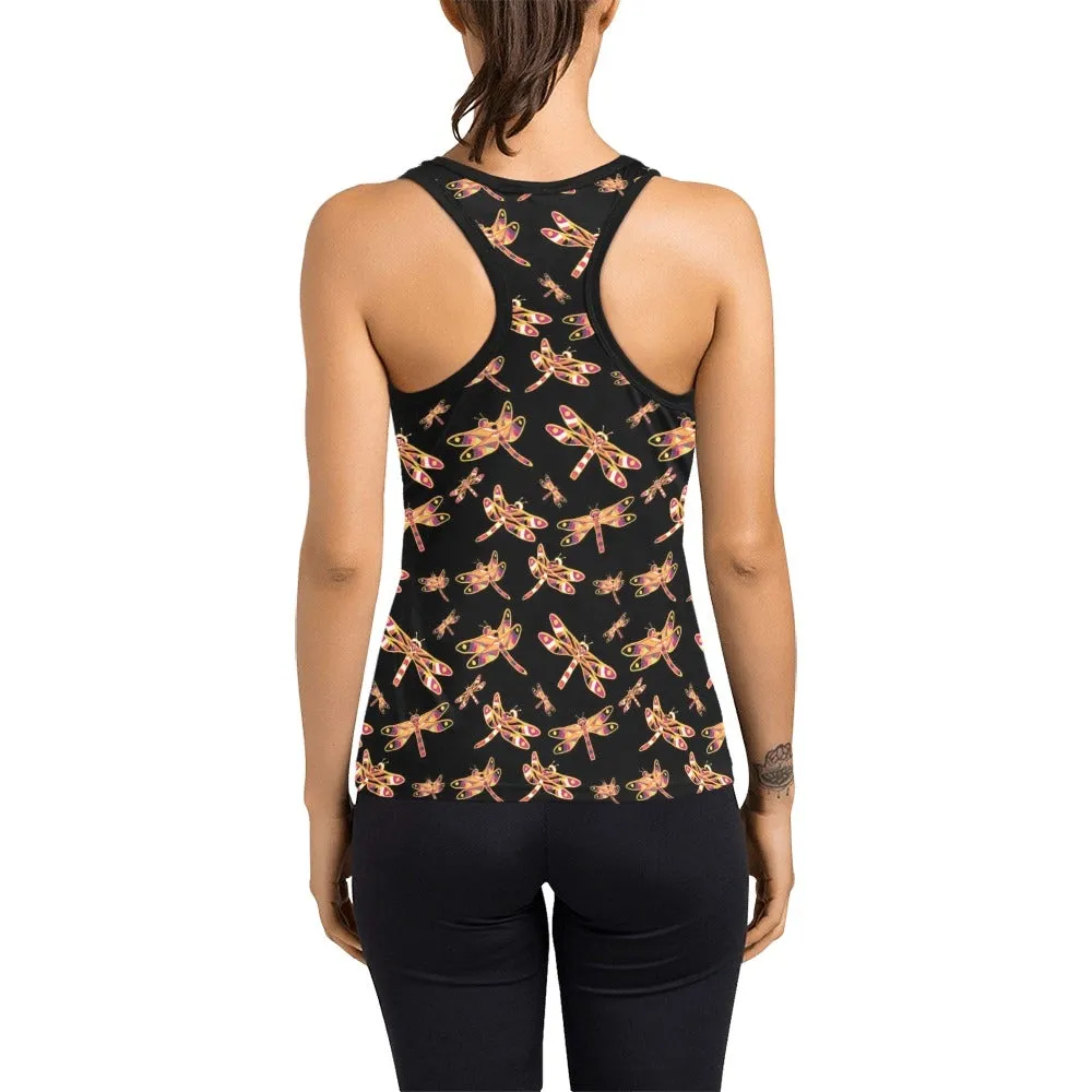 Gathering Yellow Black Women's Racerback Tank Top
