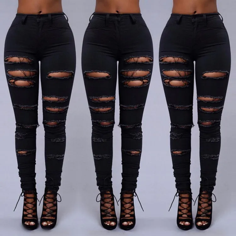 High Quality Casual High Waist Skinny Jeans - GlamzLife