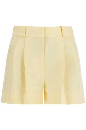 High-Waisted Linen Shorts