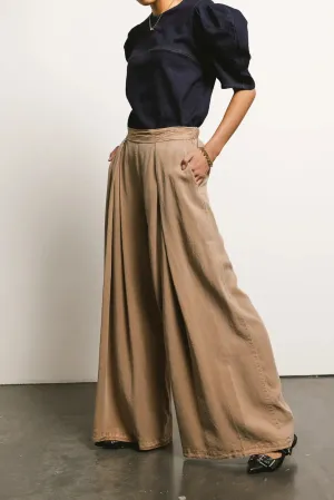 Katie Wide Leg Pants in Tan - FINAL SALE