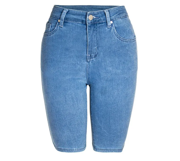 Light-colored Mid-pants Five-pants Jeans