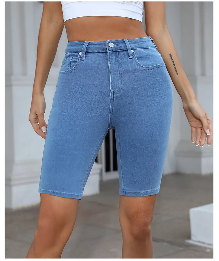 Light-colored Mid-pants Five-pants Jeans