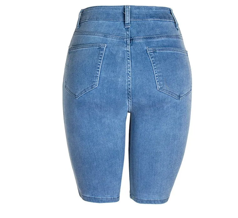 Light-colored Mid-pants Five-pants Jeans