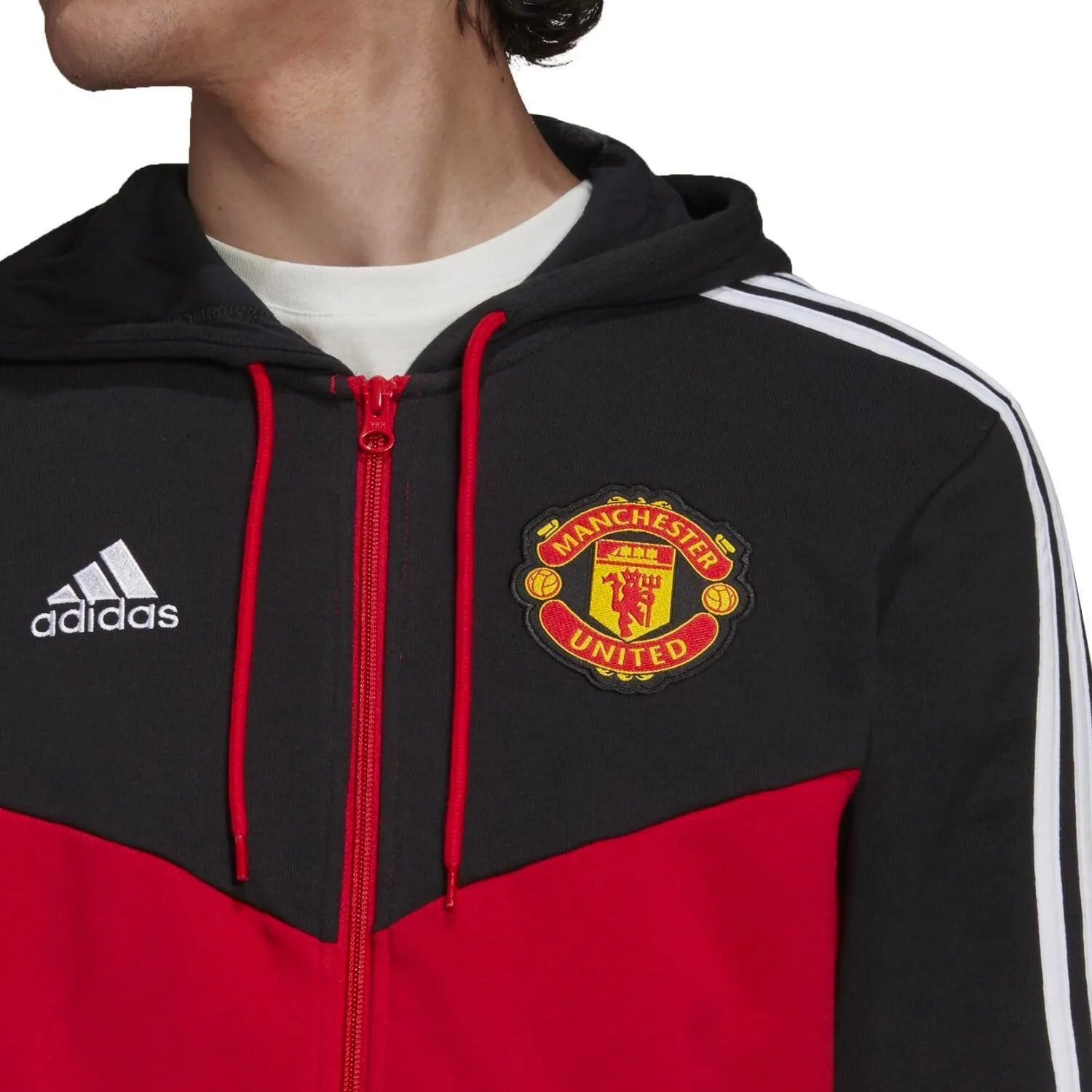 Manchester United Casual 3S hooded presentation jacket 2021/22 - Adidas