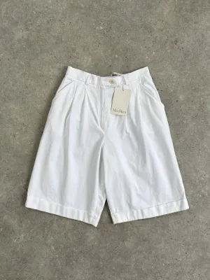 Max Mara Pure Cotton High Waisted Bermuda Shorts - W26