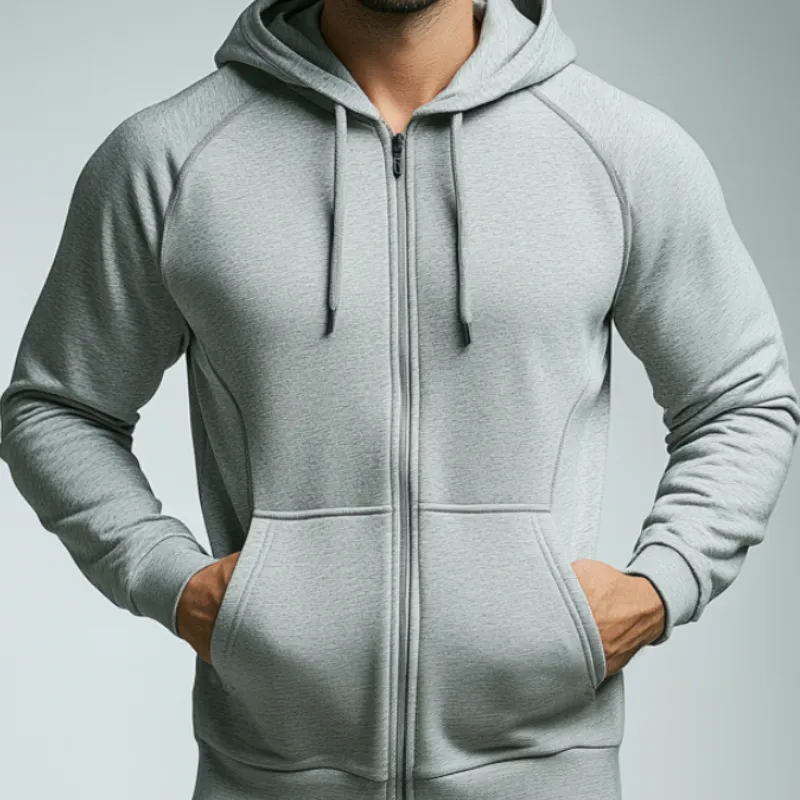 Men's Casual Hooded Zip-Up Sports Jacket 46263850F