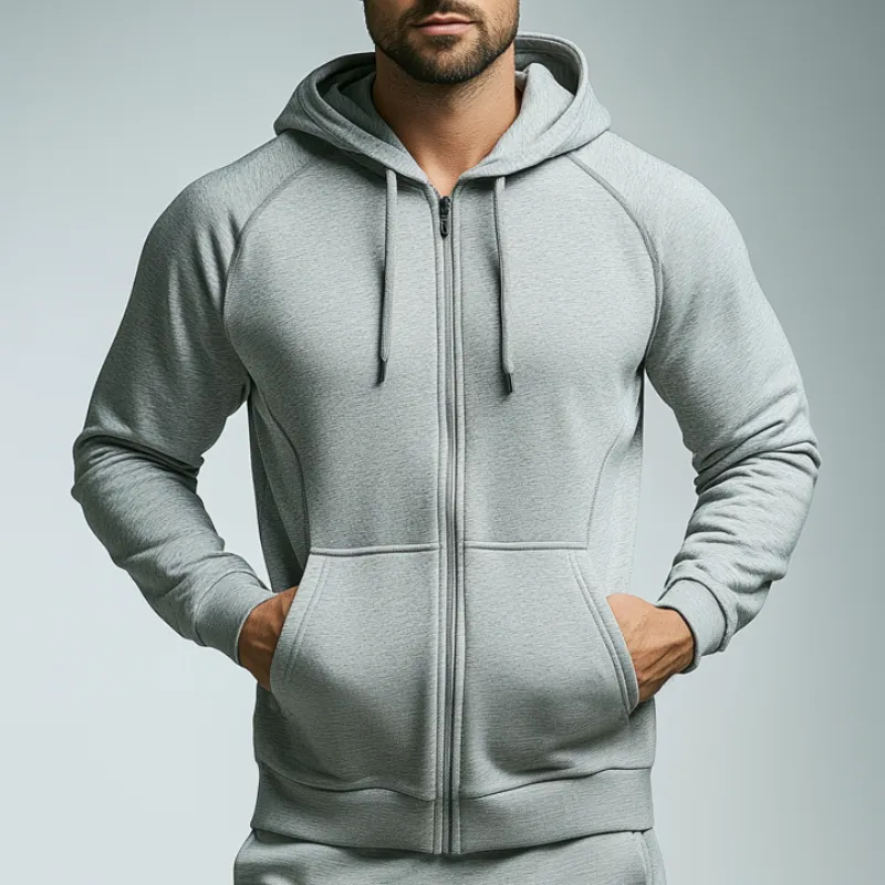 Men's Casual Hooded Zip-Up Sports Jacket 46263850F