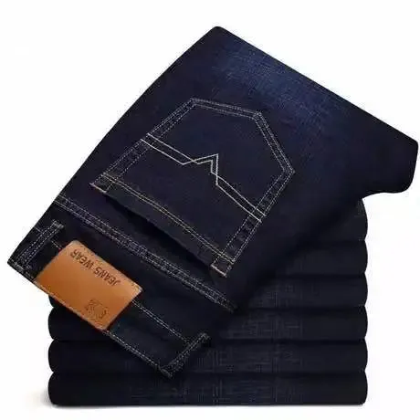 Men's Summer Blue Jeans Casual Work Pants