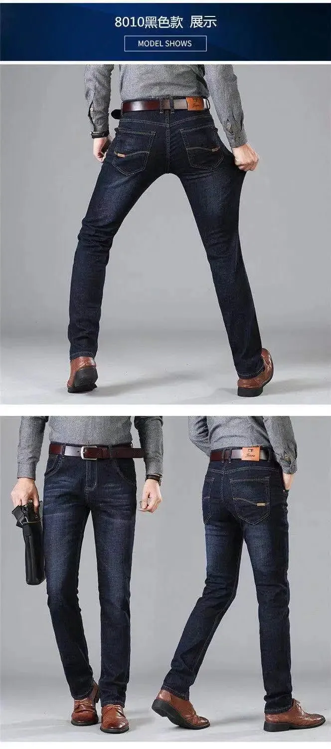Men's Summer Blue Jeans Casual Work Pants
