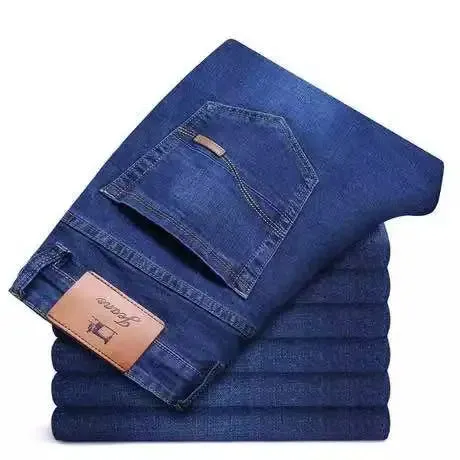 Men's Summer Blue Jeans Casual Work Pants