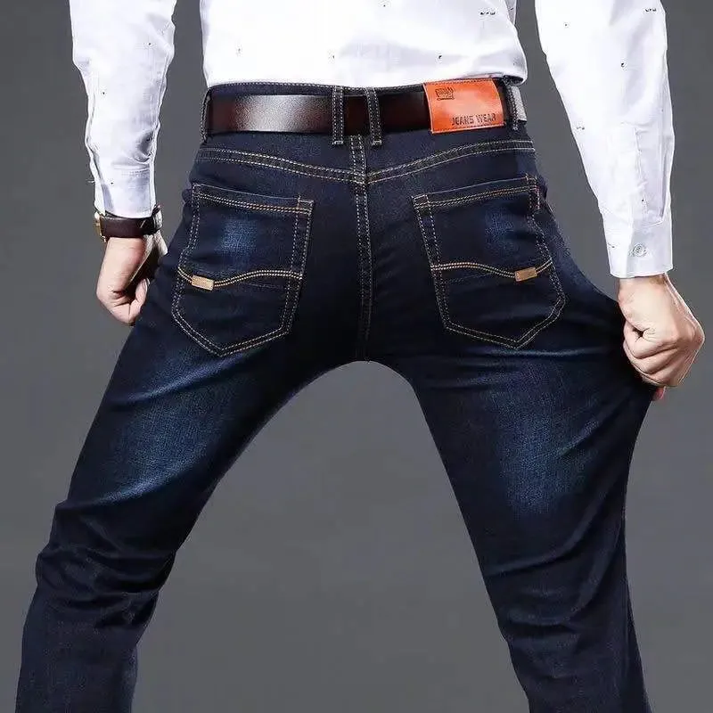 Men's Summer Blue Jeans Casual Work Pants