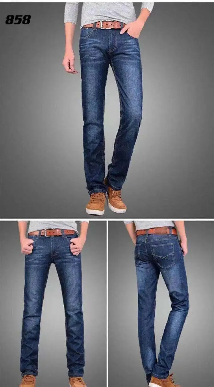 Men's Summer Blue Jeans Casual Work Pants