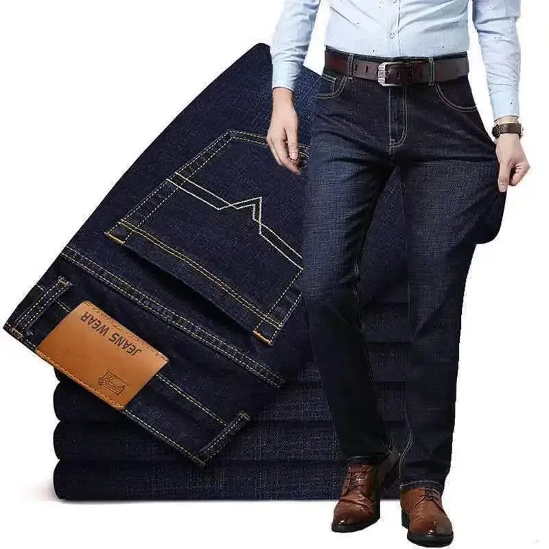 Men's Summer Blue Jeans Casual Work Pants