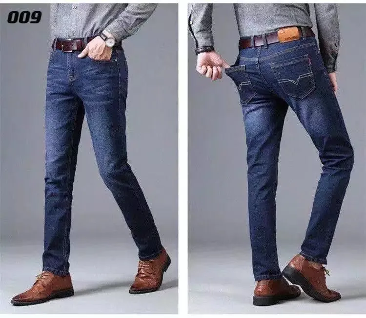 Men's Summer Blue Jeans Casual Work Pants