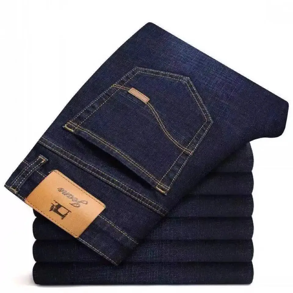 Men's Summer Blue Jeans Casual Work Pants