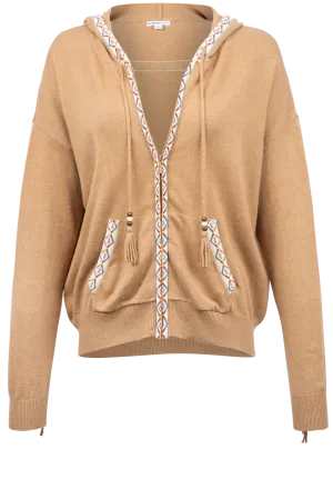 Minnie Rose Fringe Hoodie Cardigan