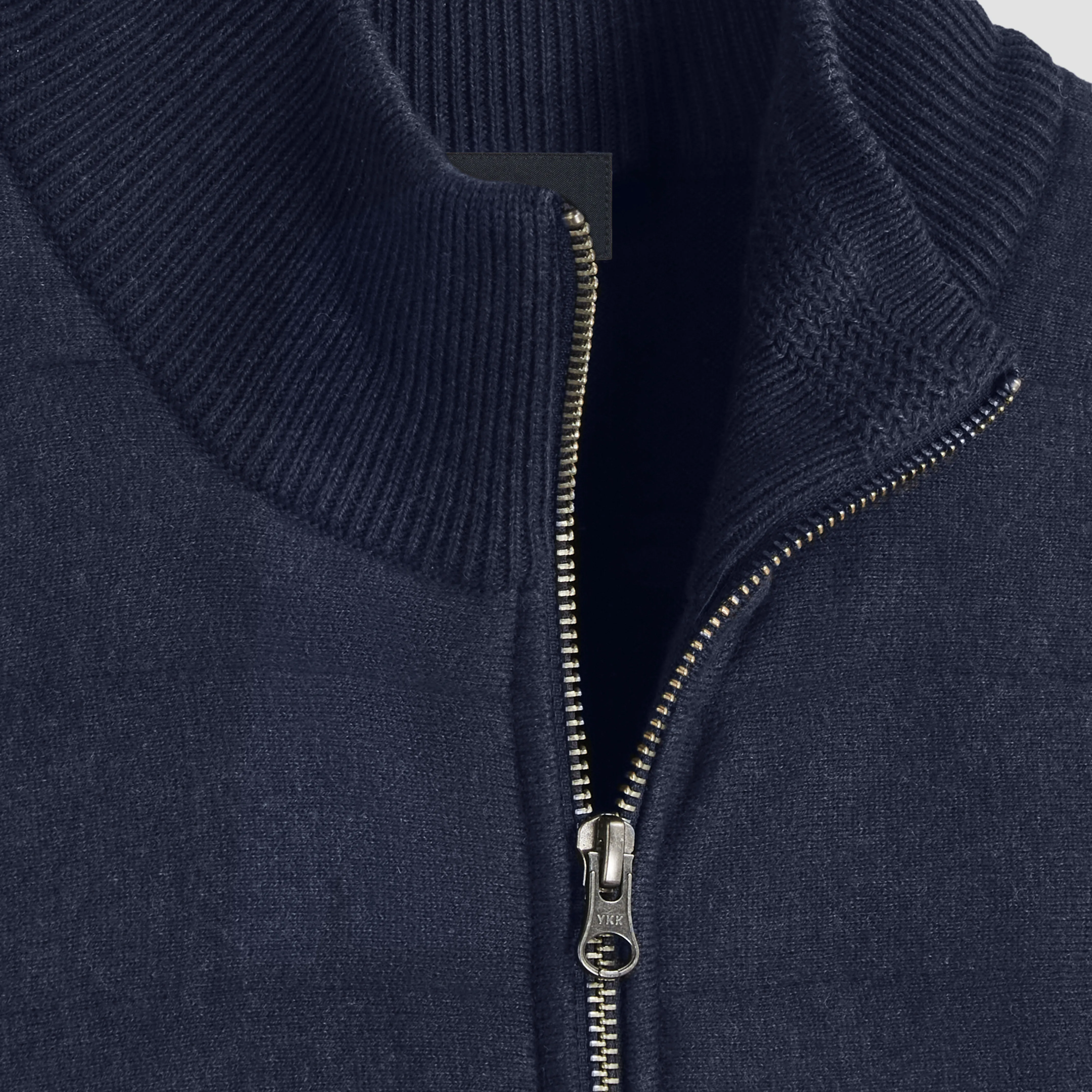 Mock Neck Zip Cardigan