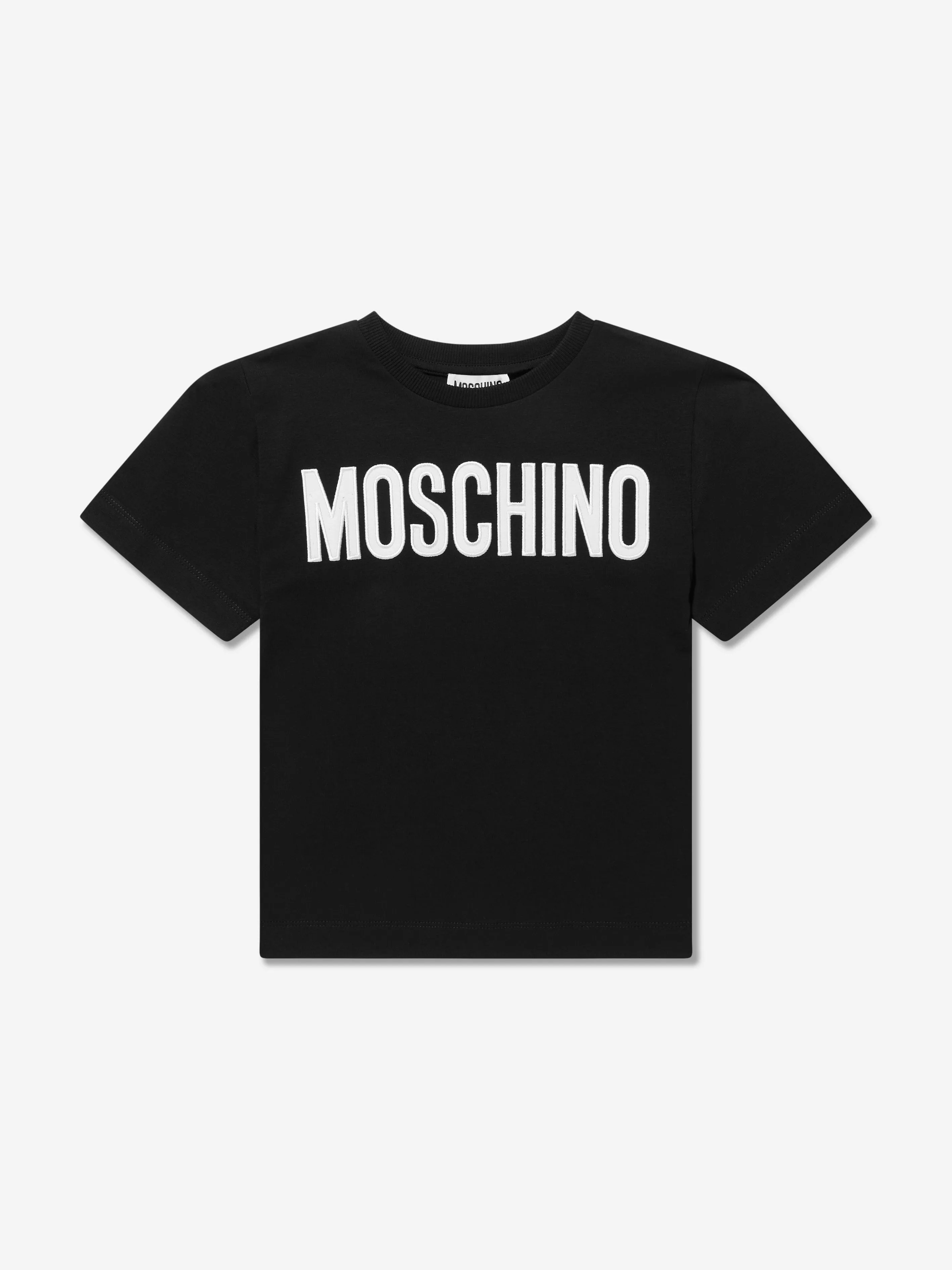 Moschino Girls Logo Maxi T-Shirt in Black