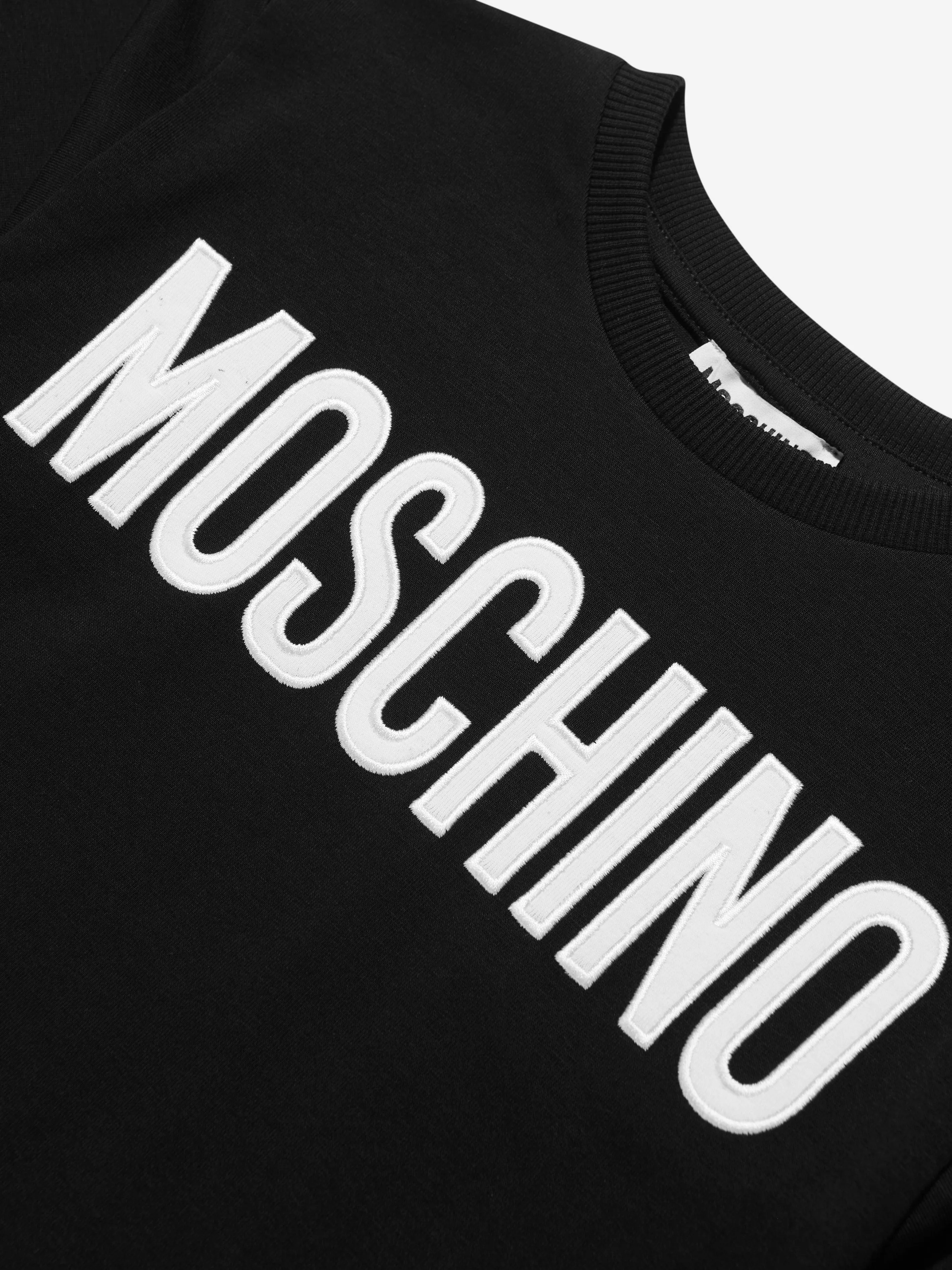 Moschino Girls Logo Maxi T-Shirt in Black