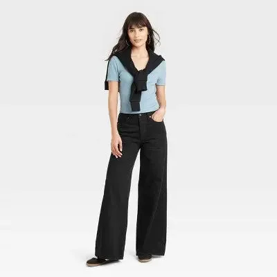 Open Box - Women's Mid-Rise Super Wide Leg Jeans - Universal Thread