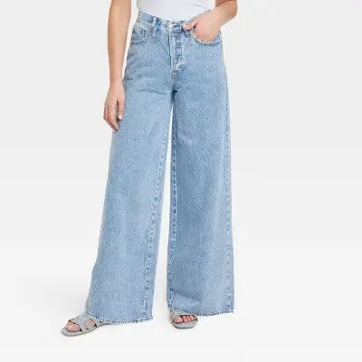 Open Box - Women's Mid-Rise Super Wide Leg Jeans - Universal Thread