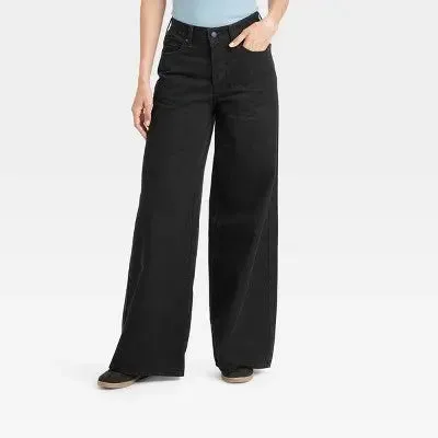 Open Box - Women's Mid-Rise Super Wide Leg Jeans - Universal Thread