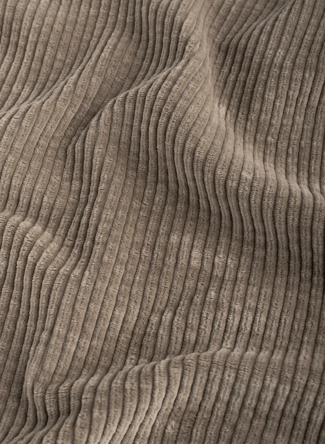 organic cotton corduroy trousers in taupe