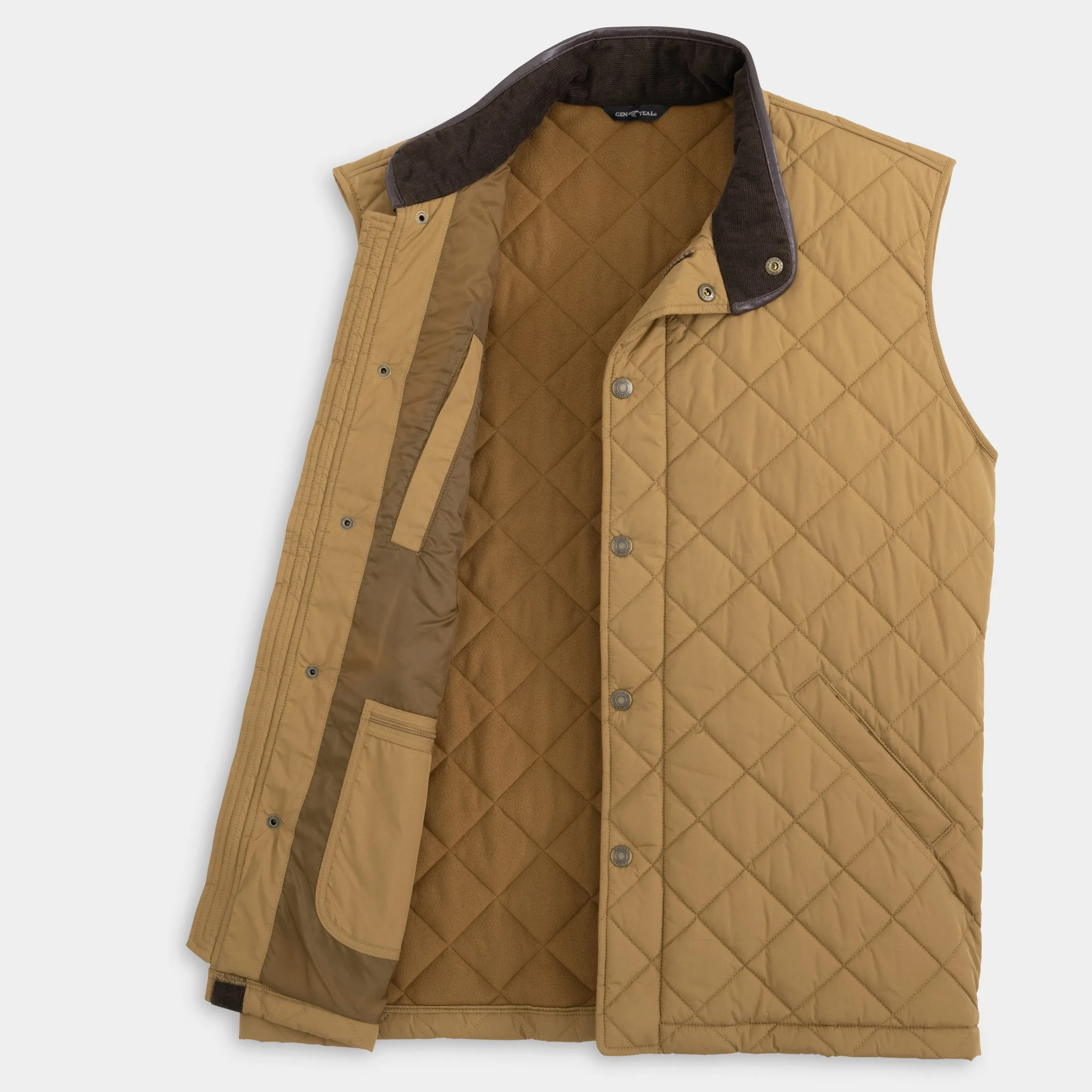 Pecan Northpoint Quilted Vest