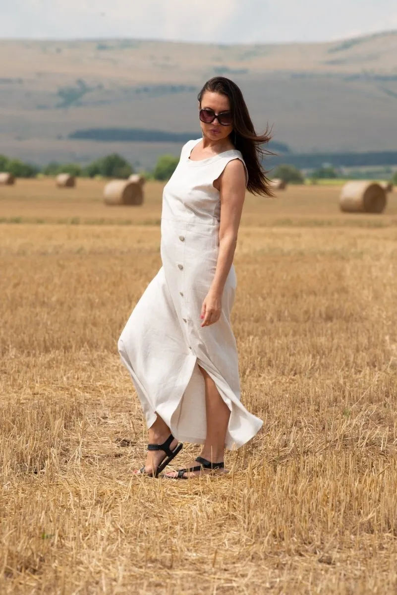 PRIMA Linen Summer Casual Dress