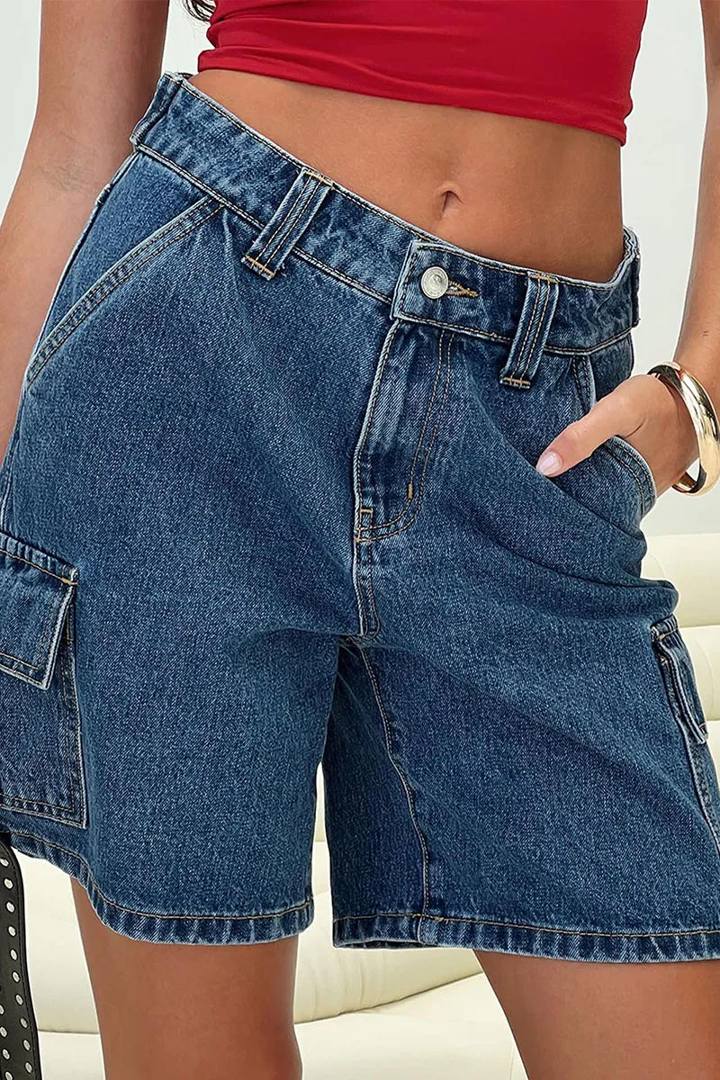 PT3172 Pockets Denim Shorts Pant
