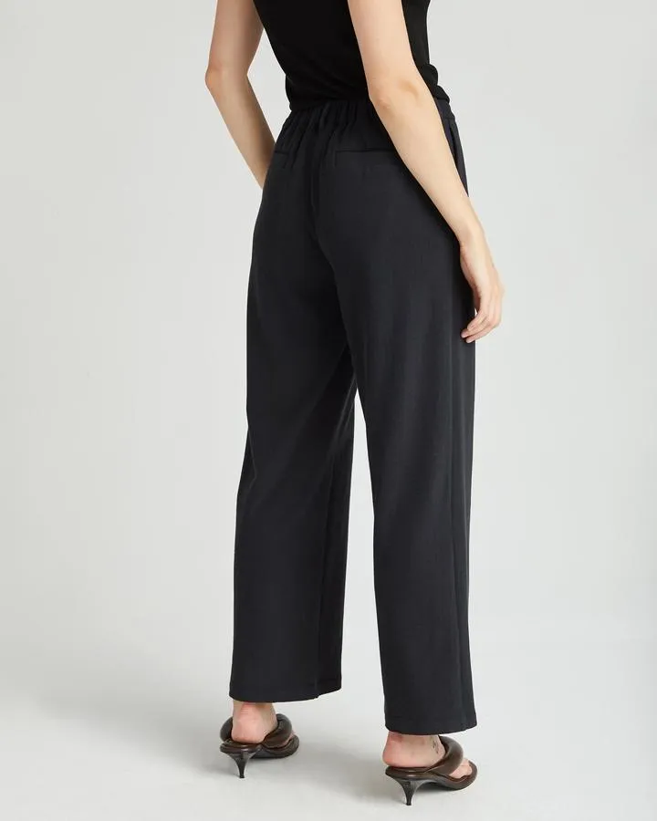Rustic Wide Leg Trousers (Black)