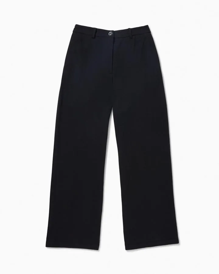 Rustic Wide Leg Trousers (Black)