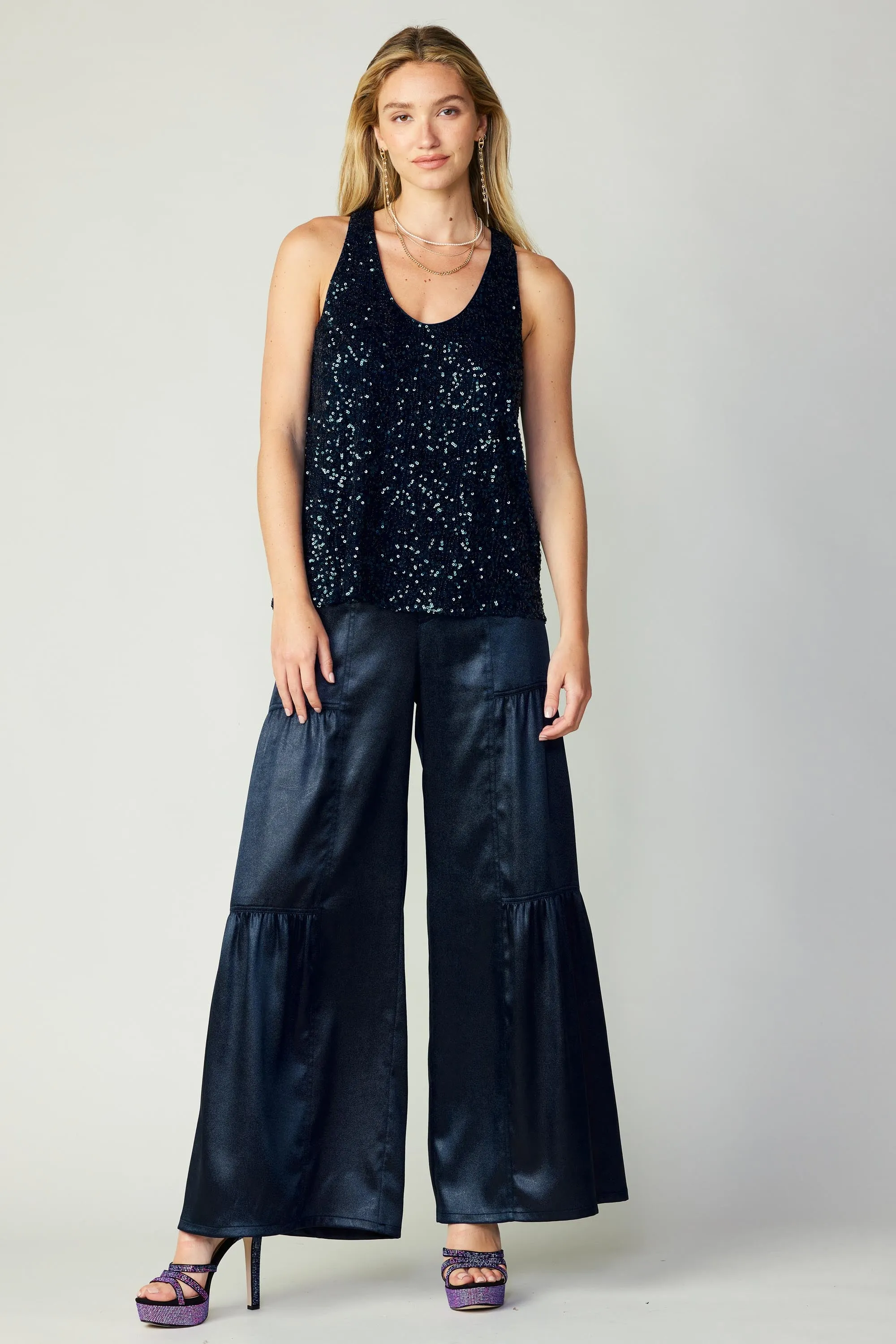 Sequin Sleeveless Top