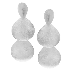 Sheila Fajl Melinda Triple Teardrop Statement Earrings in Silver