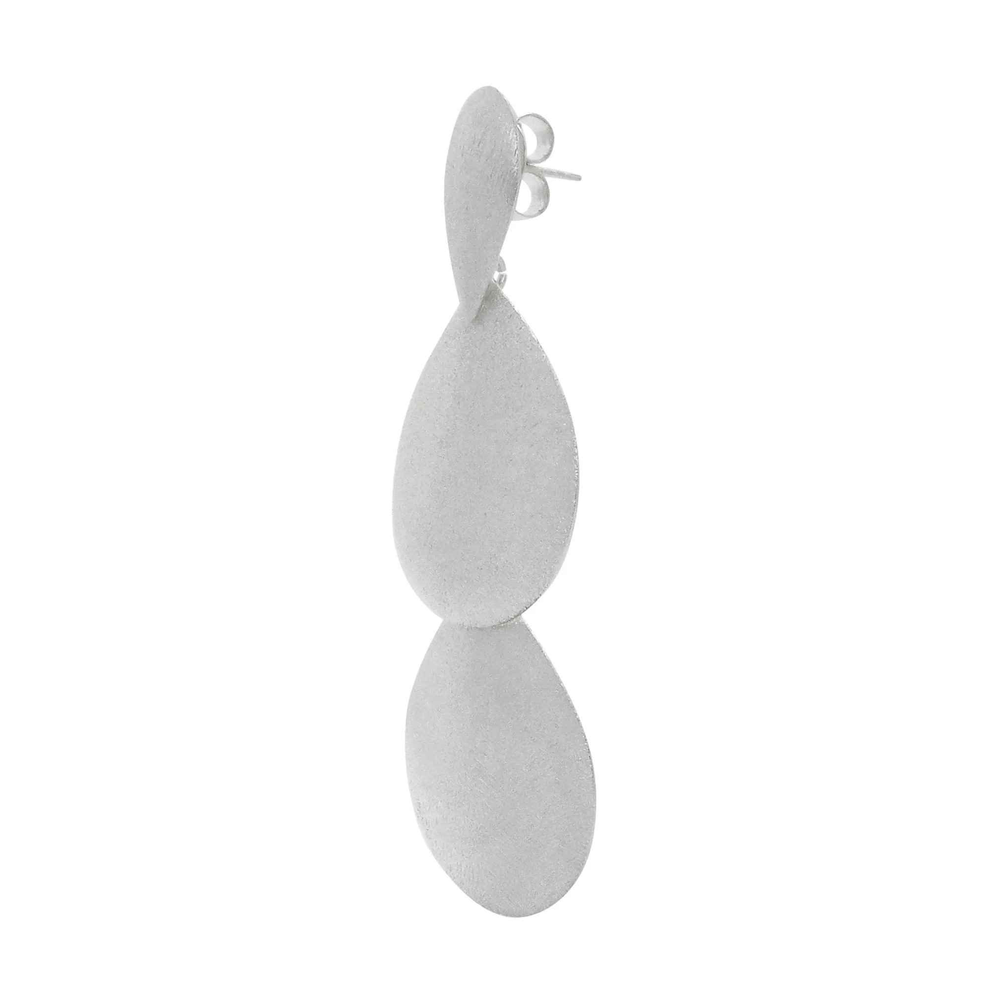 Sheila Fajl Melinda Triple Teardrop Statement Earrings in Silver